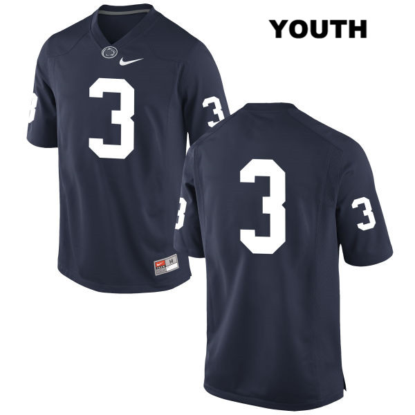 NCAA Nike Youth Penn State Nittany Lions DeAndre Thompkins #3 College Football Authentic No Name Navy Stitched Jersey USR2198JW